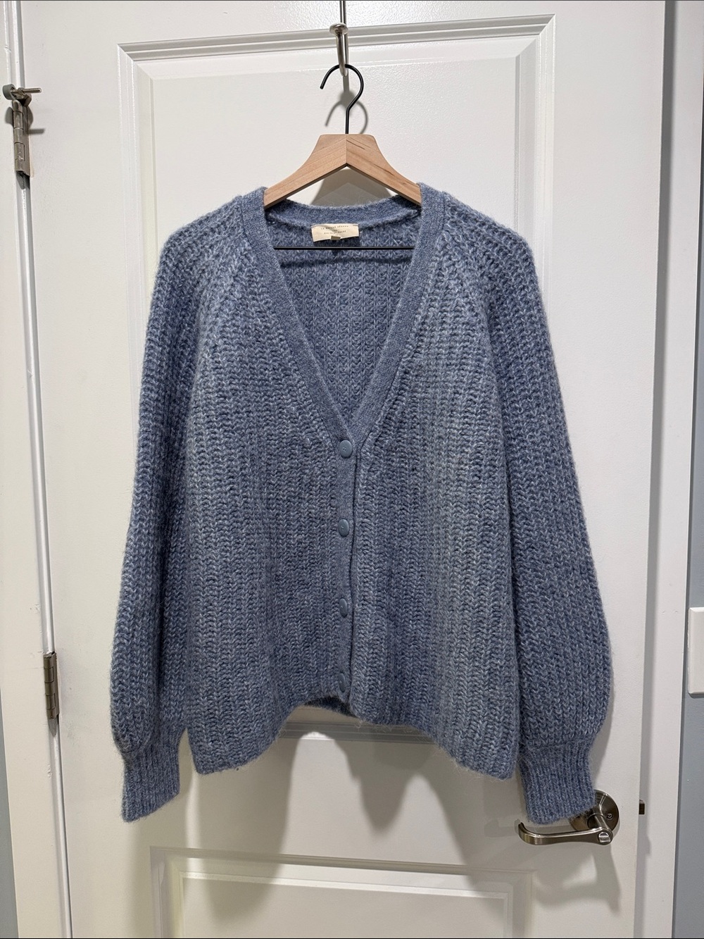 Sezane Basile Cardigan Vintage Blue - Size XL
